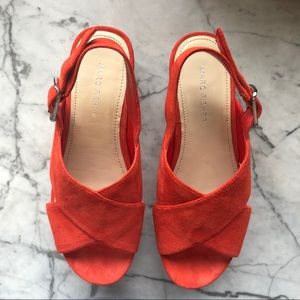 MARC FISHER platform wedge sandals